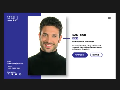 profile layout design website branding concept creator homepage interface design landing layout ui design ux design vector web design