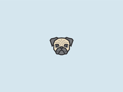 Pug animal cute dog dog icon dog illustration face fido pet pug puppy