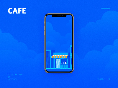 Cafe art design illustration