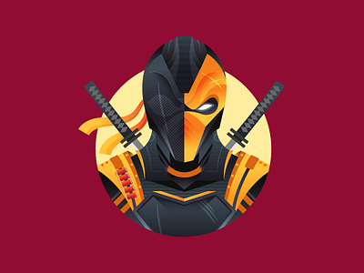 Slade Wilson character dccomics deathstroke design dribbble follow graphicdesign illustration portrait shot vector