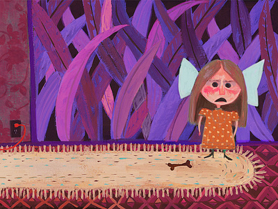 Gouache Doodle In Purples color doodle doodleart girl gouache illustration painting pattern purple sketch