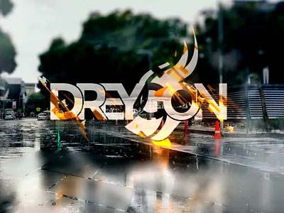 Dreygon Glitch Scene design logo typography