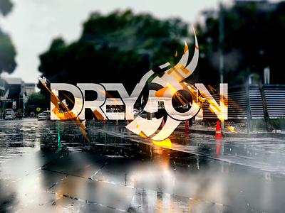 Dreygon Glitch Scene design logo typography