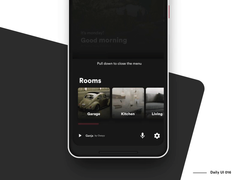 Assistant - Menu Overlay - DailyUi 16 animation app application clean daily dailyui dash dashboard interface menu minimal minimalist motion overlay panel platform popup ui ux