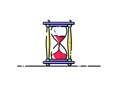 Hourglass art clock color design doodle hourglass icon illustration illustrator minimal sand time vector