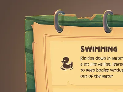 UI list game icon illustration list typography ui wood