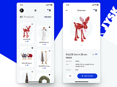 Jysk mobile app animation application blue clean clear creative daily dailyui ecommerce ecommerce app inspiration interface ios app jysk mobile app modern ui uiux ux