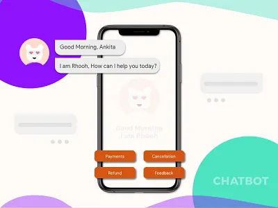 Chatbot app branding design illustration logo skech ui ux