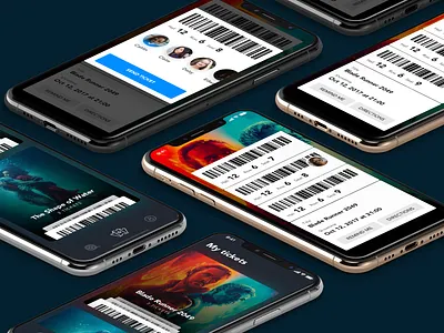 Ticket App animation app design interaction mobile movie app product design ticket ui ux