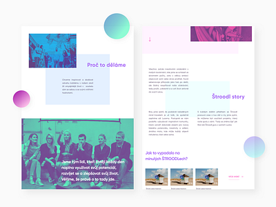 Stroodl Website colour czech duotone educate educational gradient prague speaker ui uiux ux vivid web website