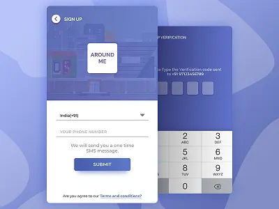 Mobile Login Verification android app interface log in number otp ui ux verification verify