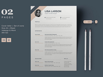 Resume Lisa clean resume creative resume curriculum vitae cv cv template illustration logo minimal minimal resume modern modern resume professional professional resume resume resume template template word template