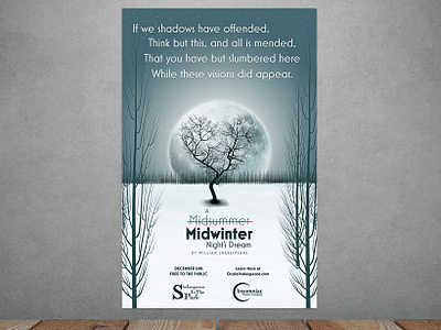 A Midwinter Night's Dream Poster Design design poster poster art typography