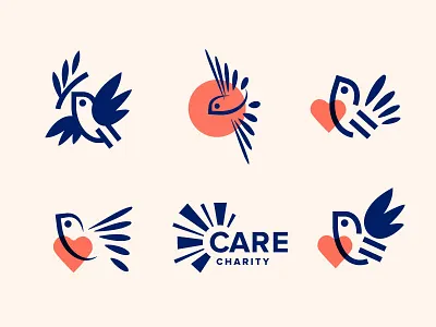 Care Charity bird brand branding charity identity logo logodesigner logomark mark sign