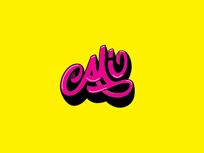 A as in Ali a ali custom lettering custom logotype custom type drop shadow highlights logotype pink script script letter vector logo