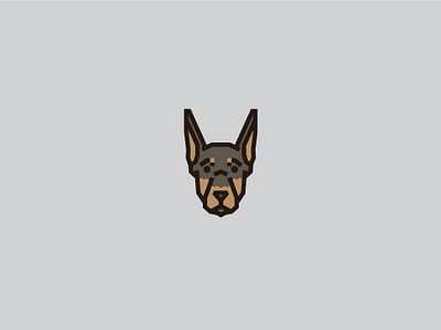 Doberman animal animal art breeds cute doberman doberman pinscher dog dog icon dog illustration face fido k9 logo pet puppy