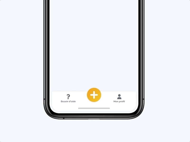 Tabbar Interaction Concept buttons design gif interaction invision invisionstudio mobile navigation post publish tabbar ui