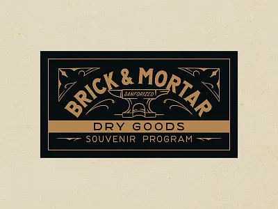 Brick & Mortar Dry Goods apparel design drawing graphic design hand drawn hand lettering handmade illustration lettering traditional type vintage