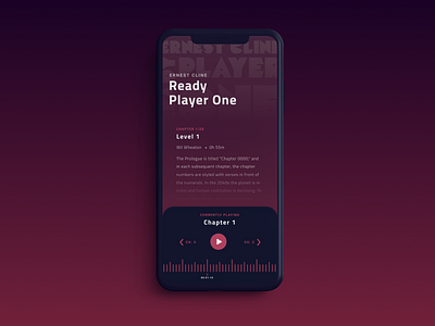 Audibook Player audio player audiobook book exploration ios iphonex library player player ui user interface ux design