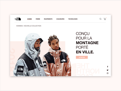 The North Face - Website Concept #DailyUi 03 clothing cloths website dailyui design design trends home page landing design landing page navigation navigation menu the north face thenorthface tnf ui ux web website