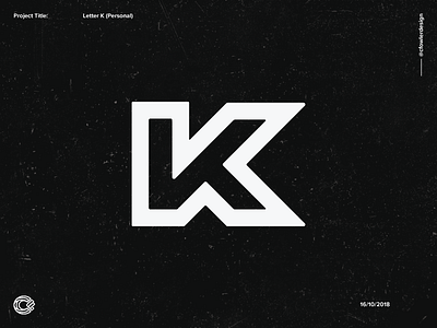 Thick Line Letter K Logo brand identity branding letter k lettering logo logo design logo designer logotype