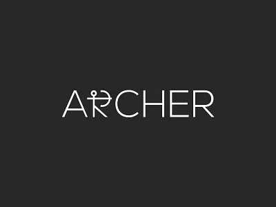 Archer Wordmark archer branding business creative idea identity logo logotype minimal modern sports typography wordmark