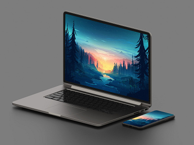 Macbook Mockup - Free! 4k 6k iphone iphone mockup iphone x mockup isometric isometric mockup laptop laptop mockup mackbook mockup mockup psd