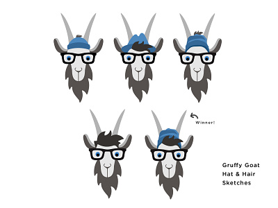 Gruffy Goat Logo Icon / Variations branding icon icon design illustration logo logo design logo icon