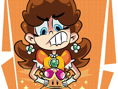 Daisy Coronita bowsette color dibujo digital art draw fanart japan mexican nintendo nsmb princess random retro super mario bros switch vector