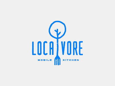 Locavore Mobile Kitchen Logo, 2018 brand branding drawing food food truck graphic illustration lettering logo logo design typography vector