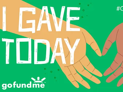 Giving Tuesday Post Donate Flow Share Image donate giving tuesday gofundme hands heart illustration