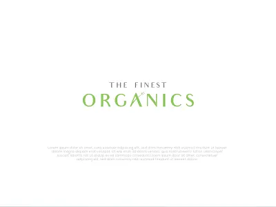 The Finest Organics branding identity logo organic typography