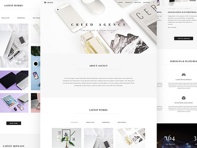 Creed Agency Portfolio HTML Template accordion blog clean css3 dropdown gallery gulp html5 jade jquery ui masonry portfolio responsive sass slider tabs template website