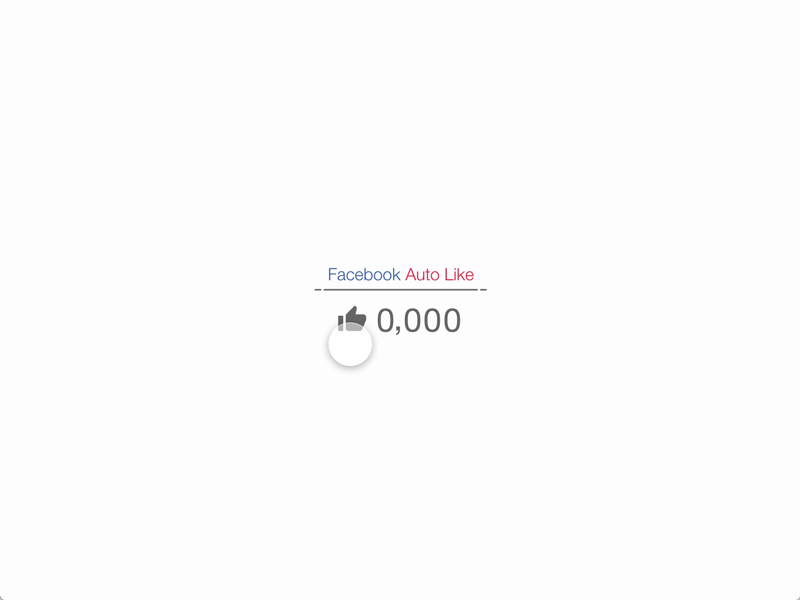 Facebook Auto Like clean app design clean ui dailyui design facebook app shot ux web ui design
