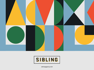 Sibling abstract branding design geometric illustration logo modern pattern poster typography