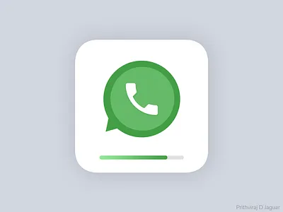 Installing WhatsApp android app icon icon installation ios launcher icon progress whatsapp
