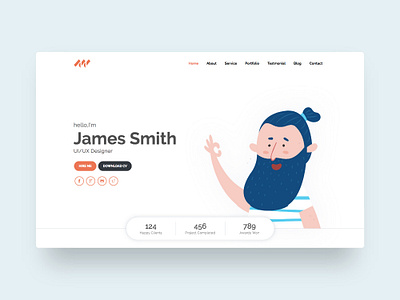 Free Resume Landing Page bootstrap landing page portfolio portfolio page responsive design resume ui ui design user interface