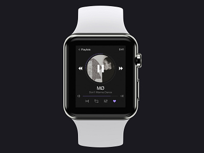 Daily UI 009, Music Player apple watch daily ui daily ui 009 music player ui ui ux design