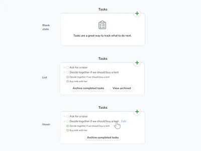 Tasks flow hover icon list monica saas task task flow