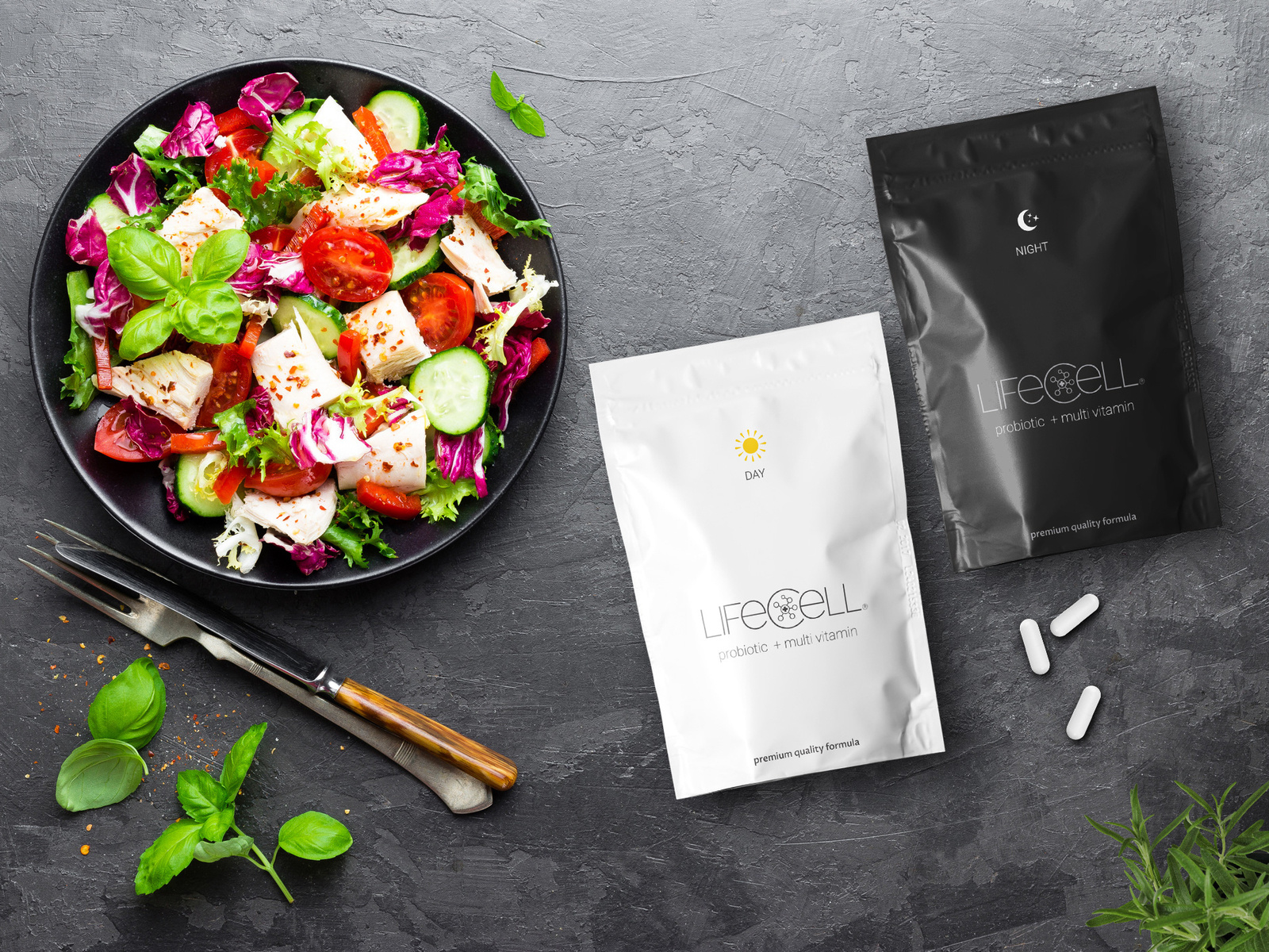 Example of LifeCell Probiotic + multivitamin