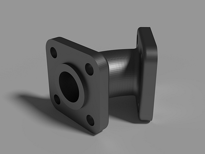 R225 connection pipe fitting 3d blender cad design design engineer engineering freecad render rendering