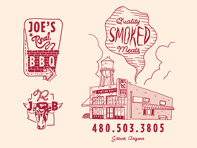 BBQ arizona bbq brick cow gilbert neon sign restaurant smoke