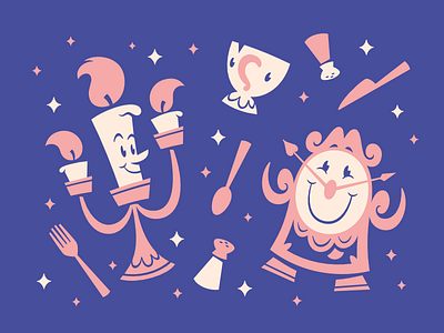 Characters beast beauty chip cogsworth disney lumiere