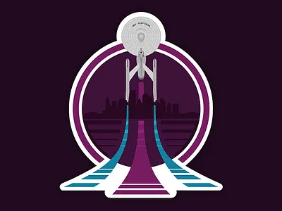 UPMC Enterprises Sticker design enterprise healthcare illustration medical pittsburgh star trek starship sticker upmc