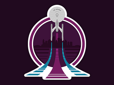 UPMC Enterprises Sticker design enterprise healthcare illustration medical pittsburgh star trek starship sticker upmc