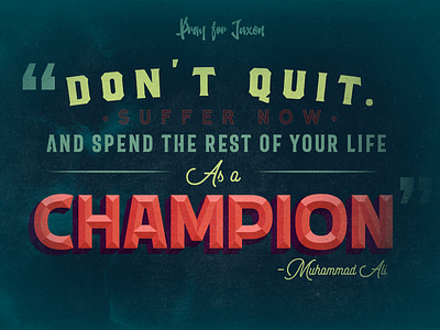 Champion muhammad ali typography