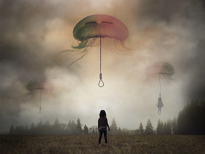 Fear art dark fantasy kids photomanipulation photoshop surreal taiwan