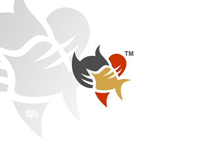 Cat-fish-love animal brand branding brandmark cat fish icon identity illustration logo logogram logomark love mark symbol vector
