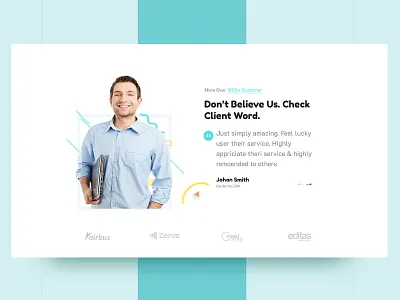 Client Testimonial avatars carousel form hand drawn landing page social proof testimonial ui ux