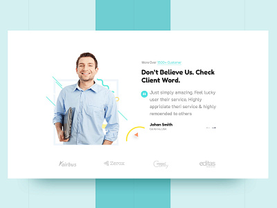 Client Testimonial avatars carousel form hand drawn landing page social proof testimonial ui ux